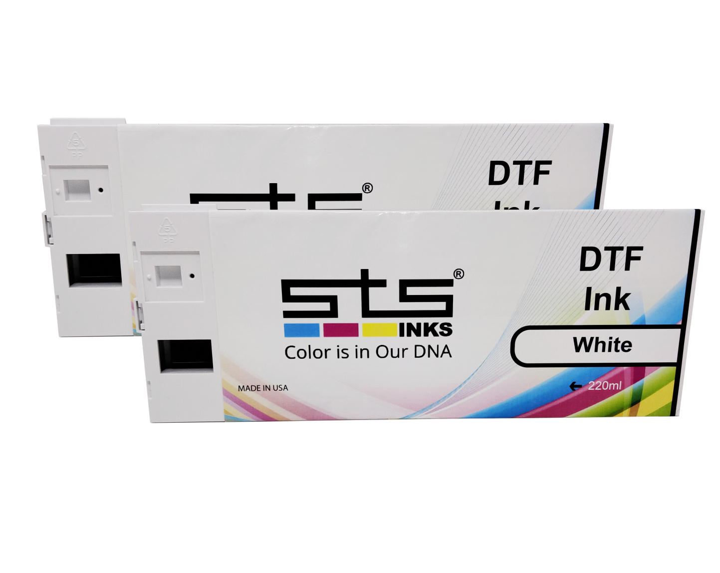 DTF WHITE QTY. 2 - 220ml Ink Cartridges for White only