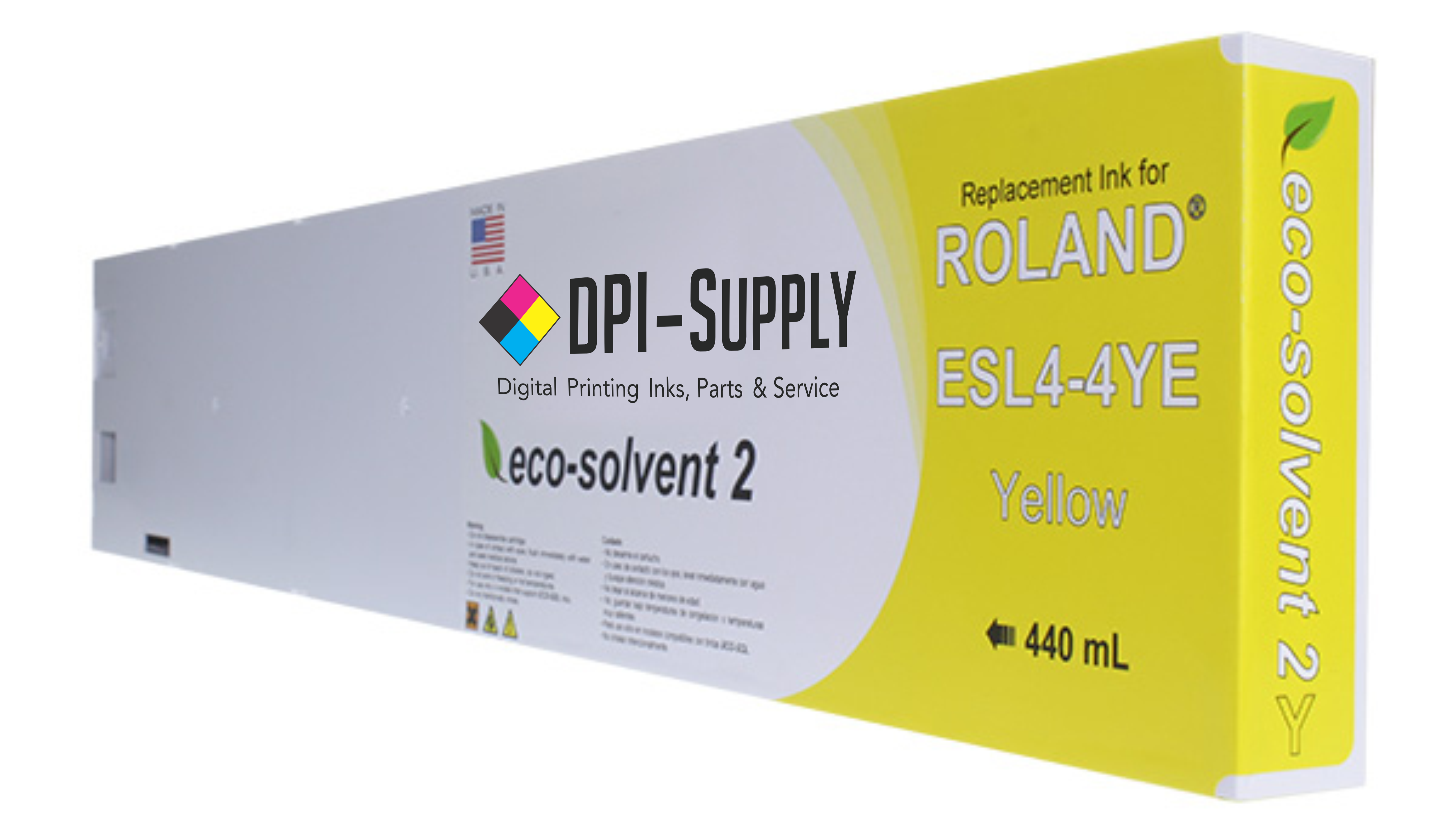【純正品】Rolandイエロー インクカートリッジ ESL3-4YE 440ml ローランド ECO-SOL MAXINK イエロー 440cc ESL3-4YE 1個